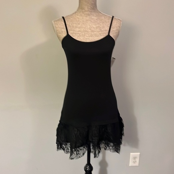 Zara Dresses & Skirts - Zara mini dress with lace trim size small like new condition black